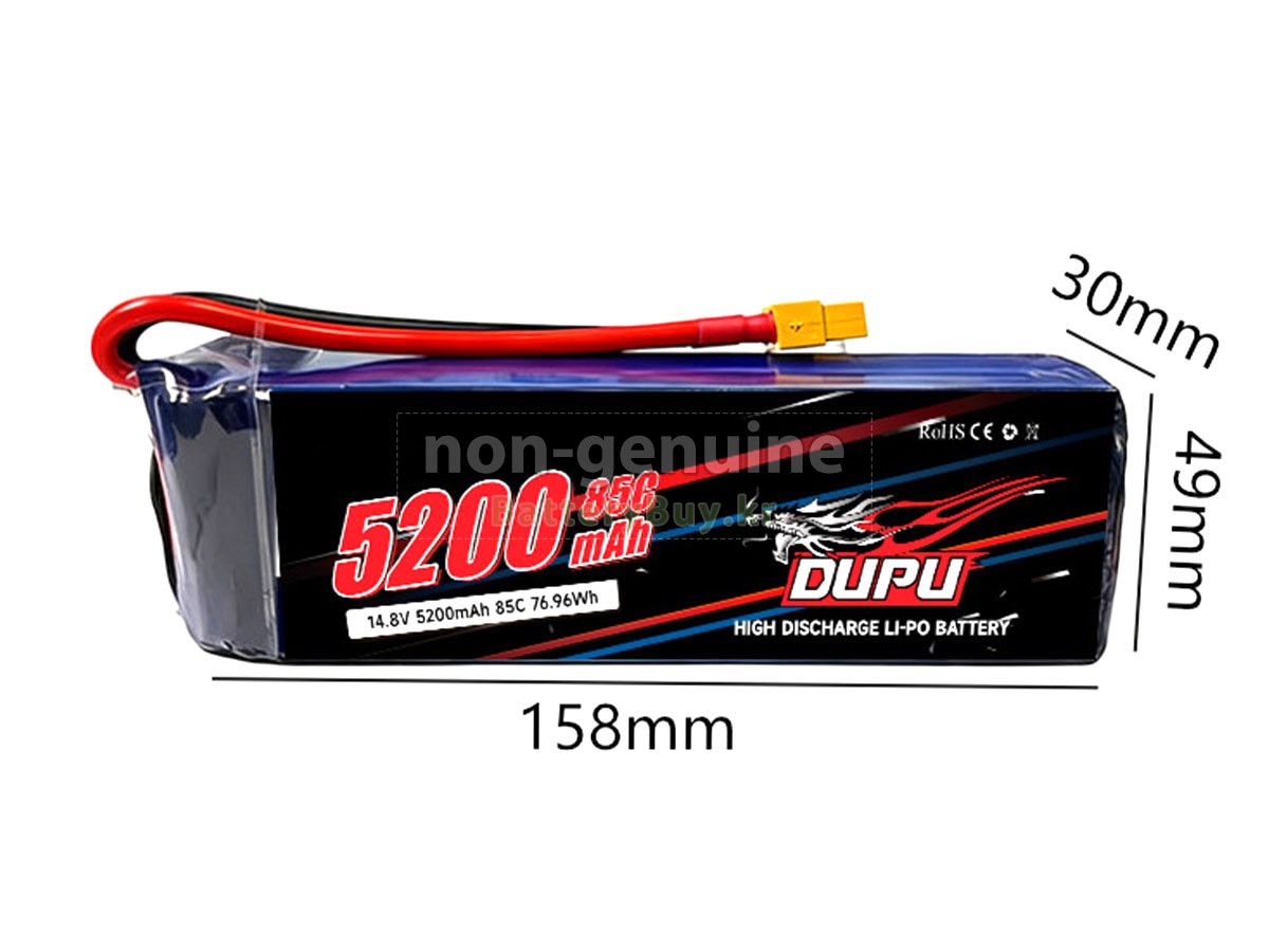 AolsteCell 14.8V 4S 5200MAH 85C XT60 대체 배터리