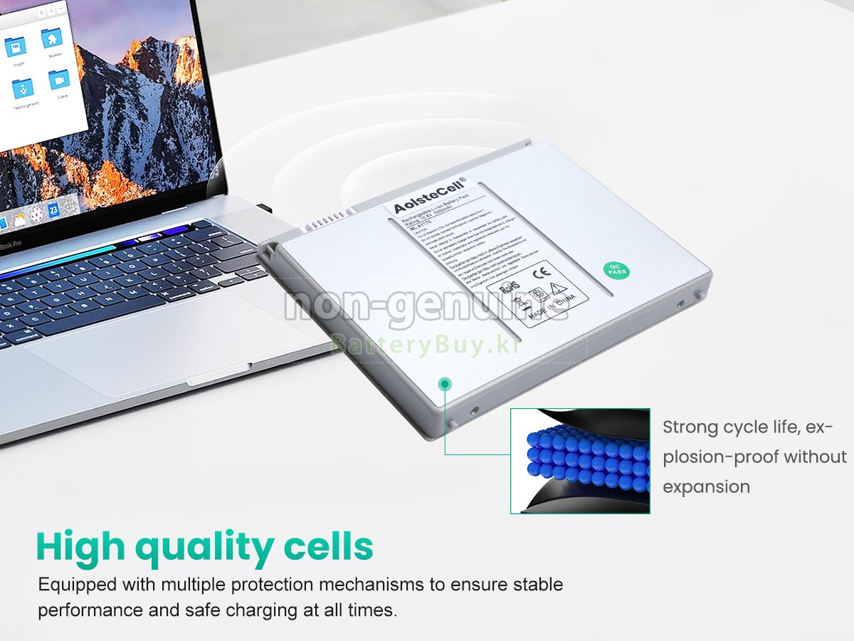 Apple 15.4 inch 2.33GHZ (Matt or Glossy WideScreen display) Battery Photo15.4 inch 2.33GHZ 대체 배터리