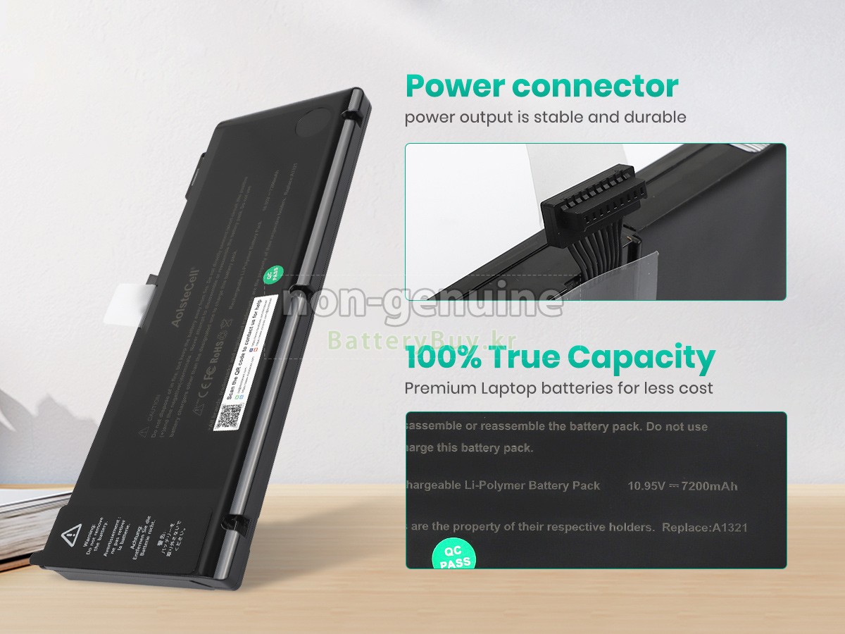 Apple MacBook Pro Core I7 2.8GHZ 15.4 inch A1286(EMC 2353*) 대체 배터리