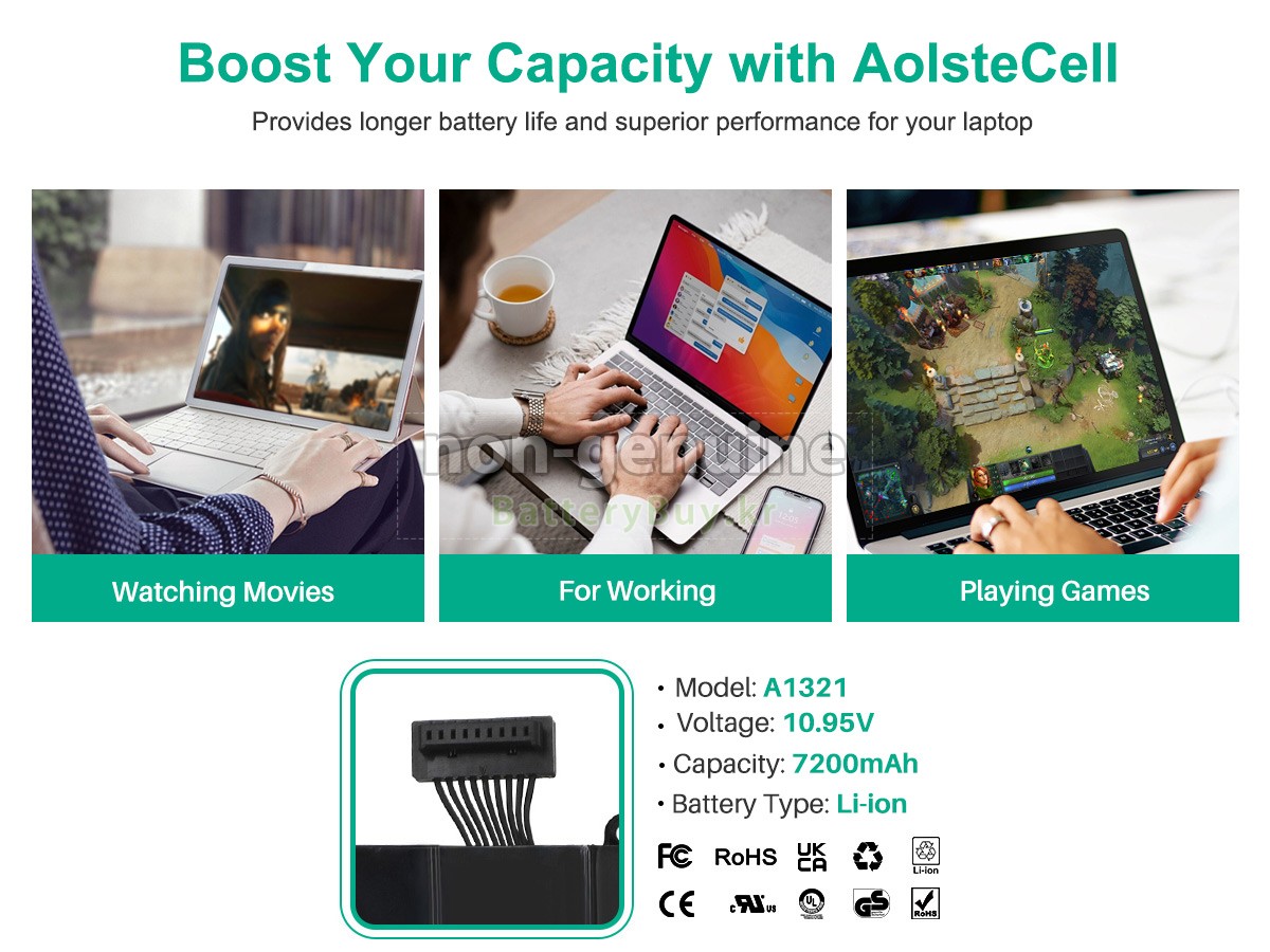 Apple MacBook Pro Core I7 2.8GHZ 15.4 inch A1286(EMC 2353*) 대체 배터리