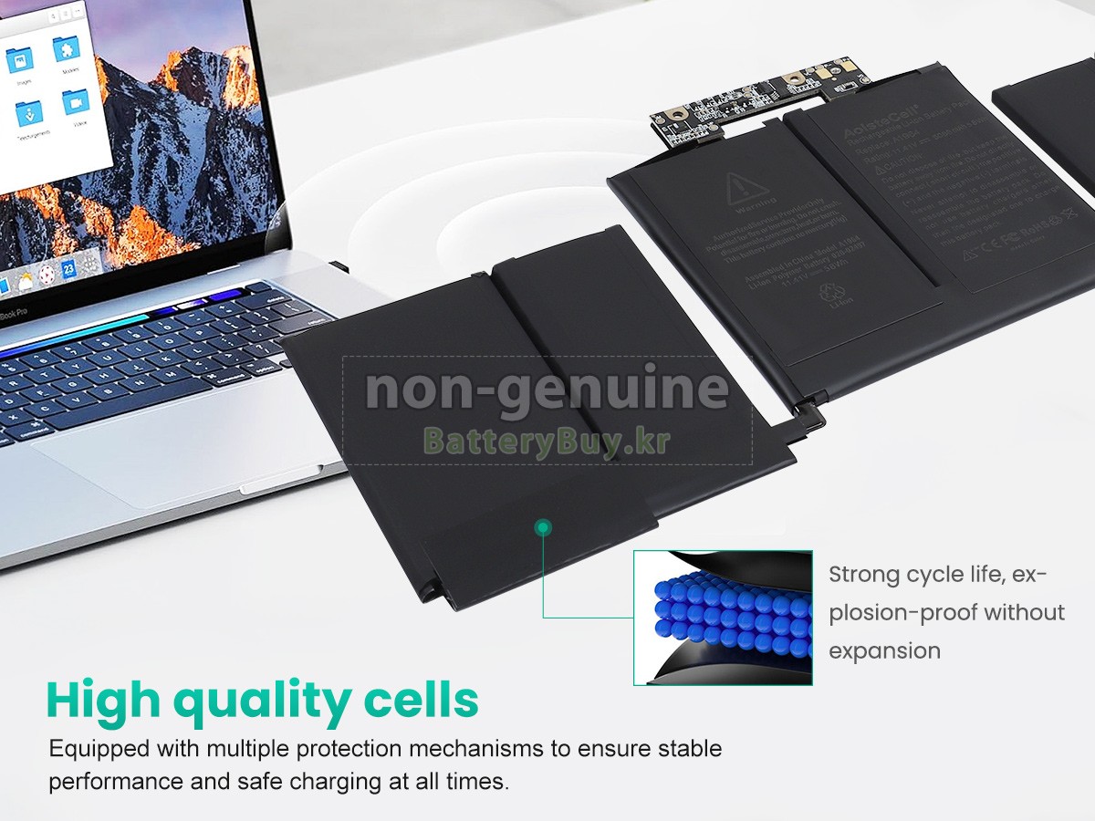 Apple MacBook Pro 2.7 GHZ Core I7(I7-8559U) A1989(EMC 3214) 대체 배터리
