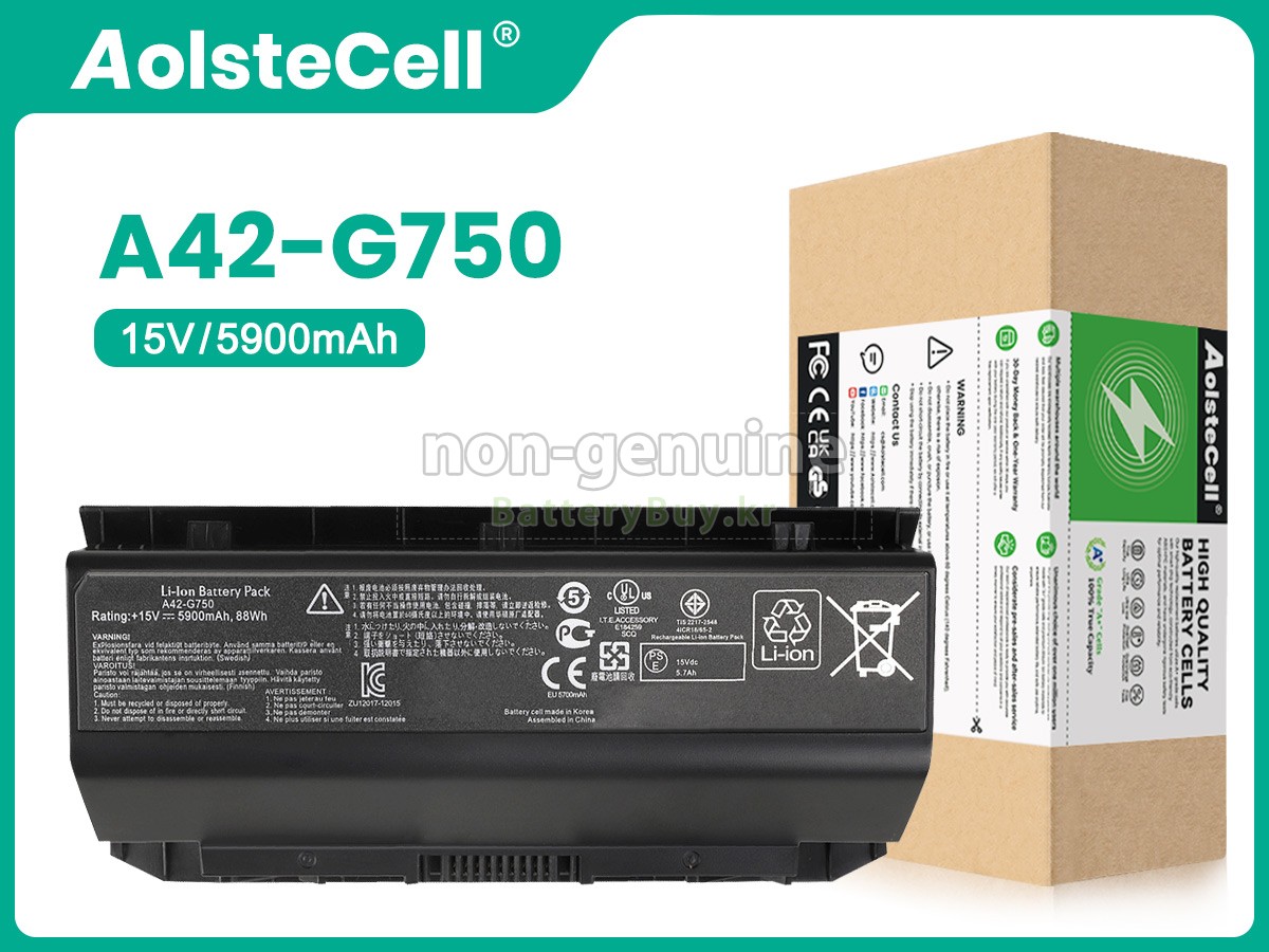 Asus G750JZ 대체 배터리
