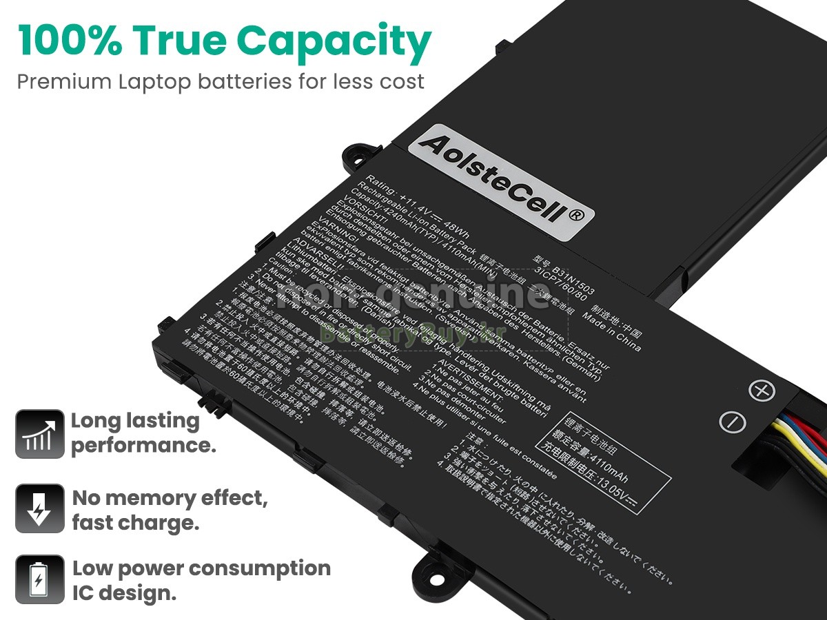 Asus B31N1503 대체 배터리