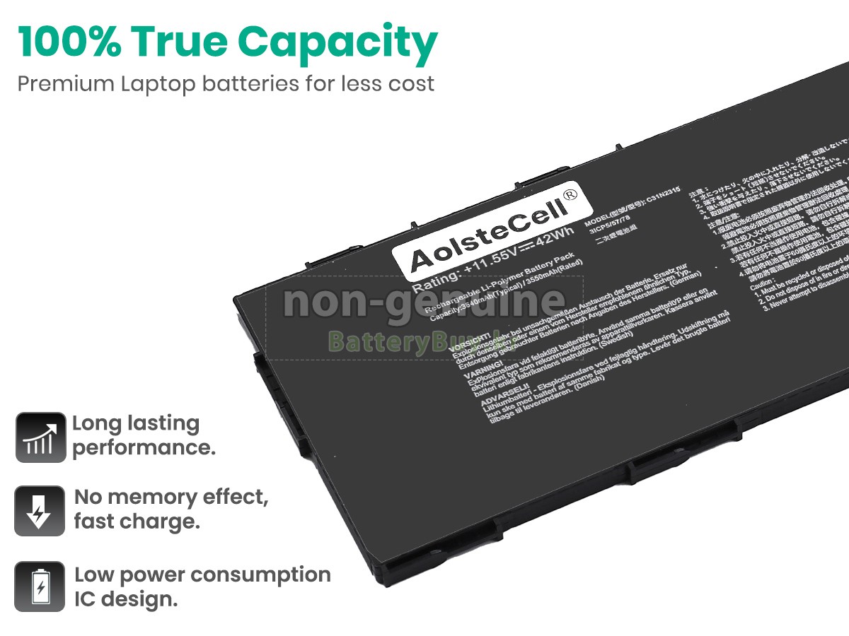 Asus EXPERTBook P1 P1503CVA 대체 배터리