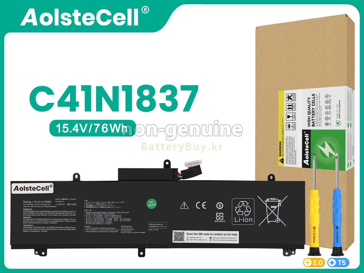 Asus C41N1837 대체 배터리