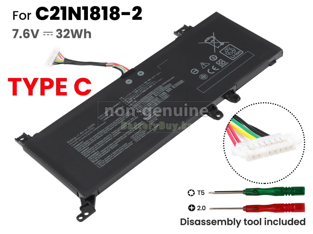 Asus B21N1818 대체 배터리