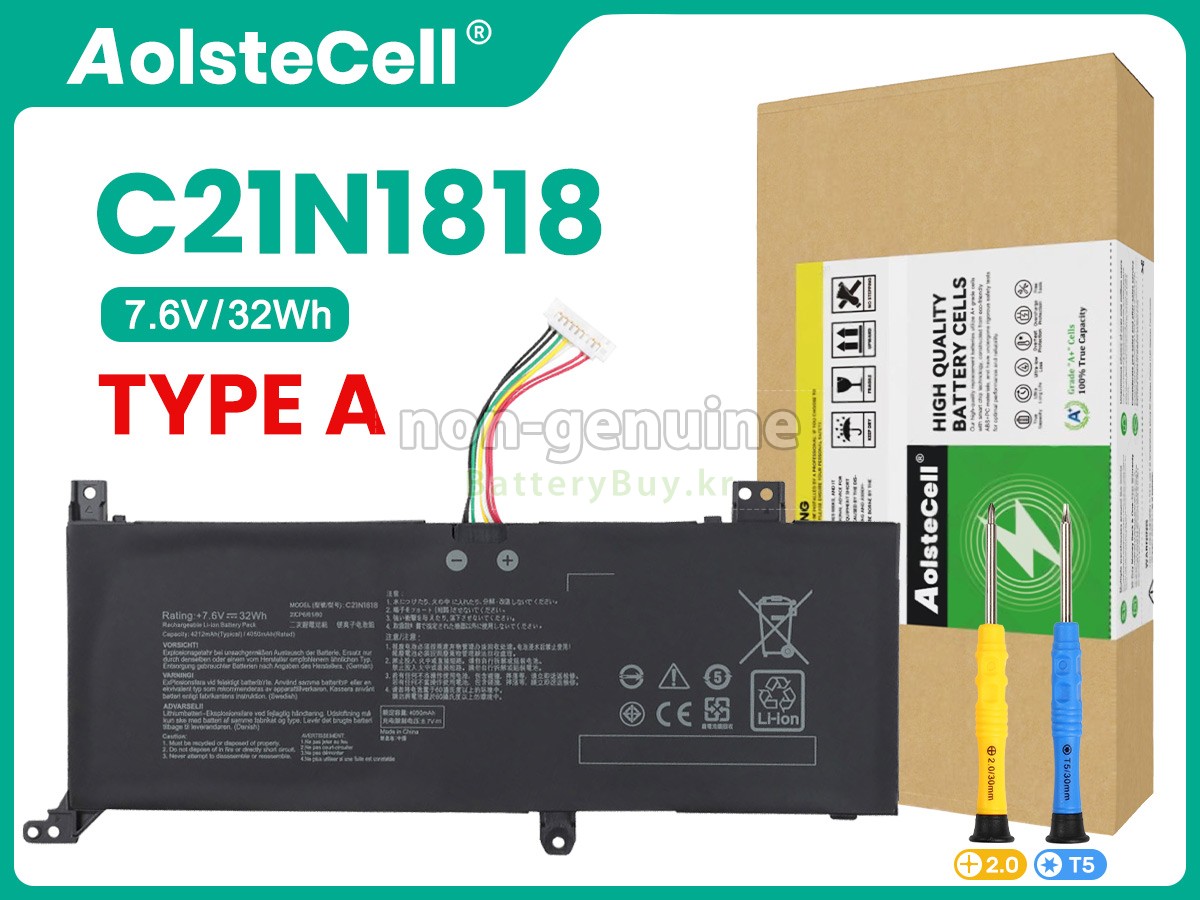 Asus B21N1818 대체 배터리
