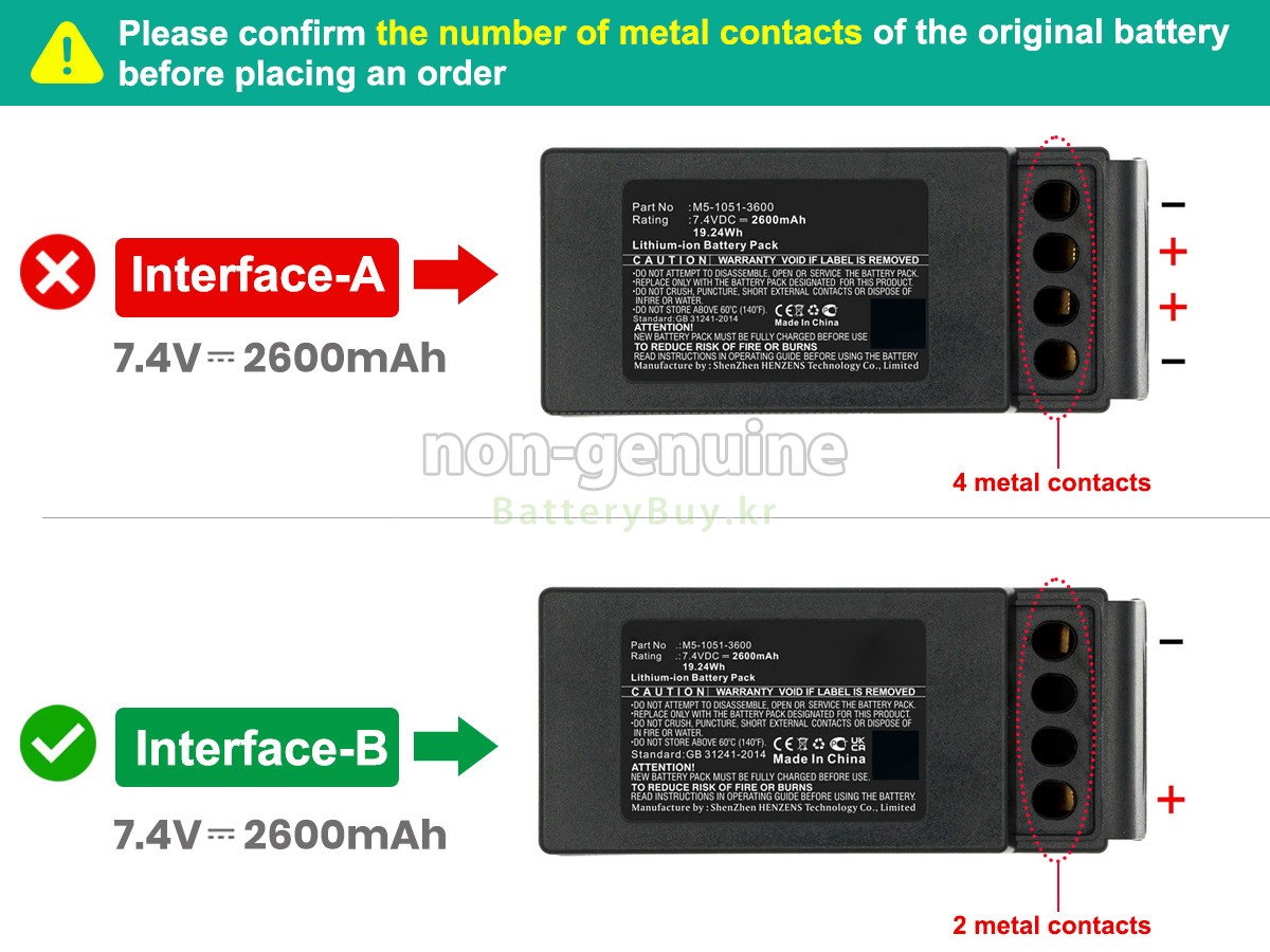 Cavotec MC-3000 대체 배터리