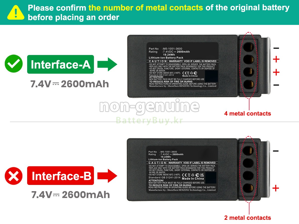 Cavotec MC-3000 대체 배터리