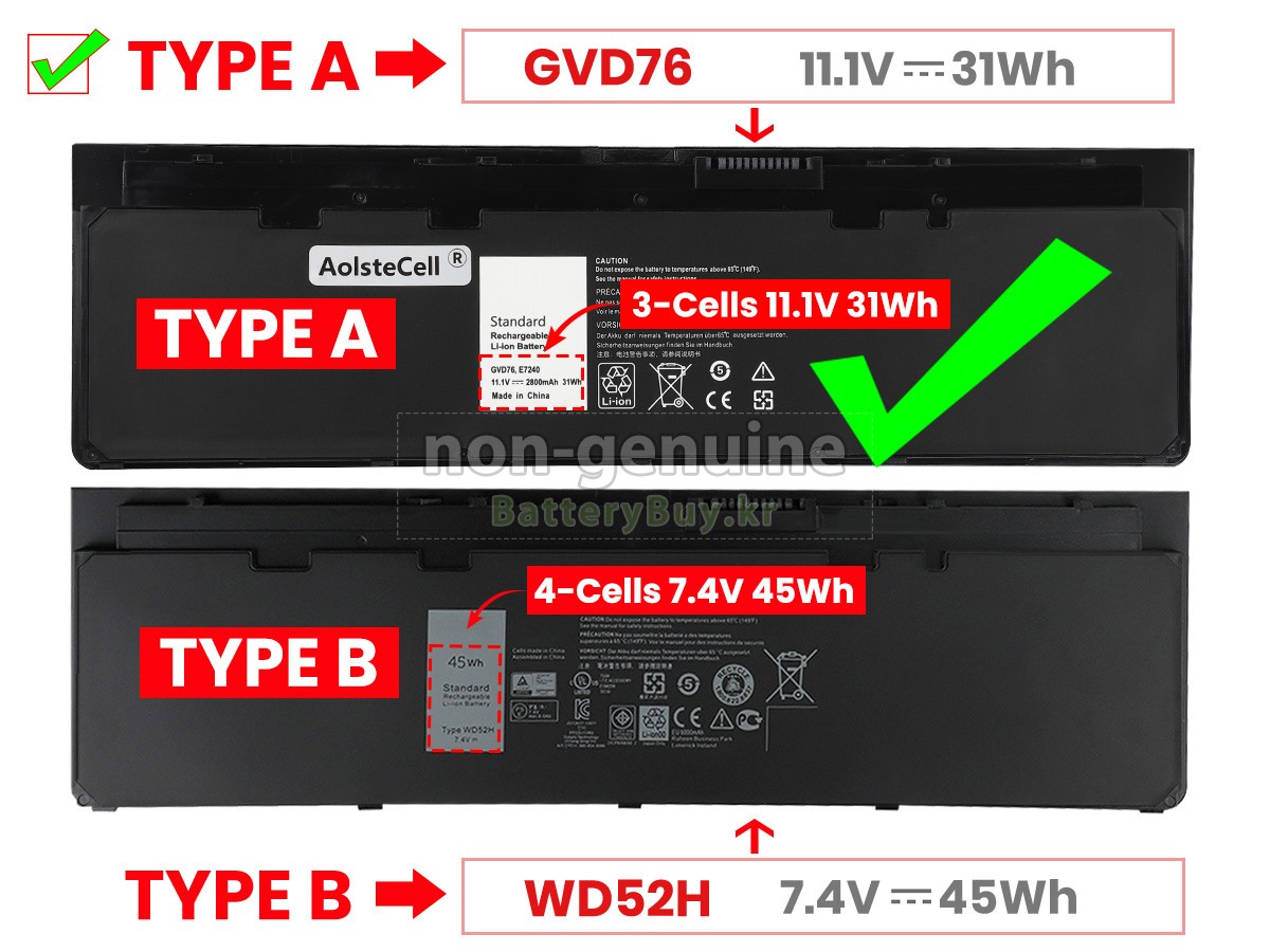 Dell F3G33 대체 배터리