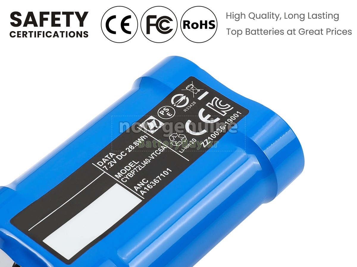 Electrolux CYBP72LI40-VTC6A 대체 배터리