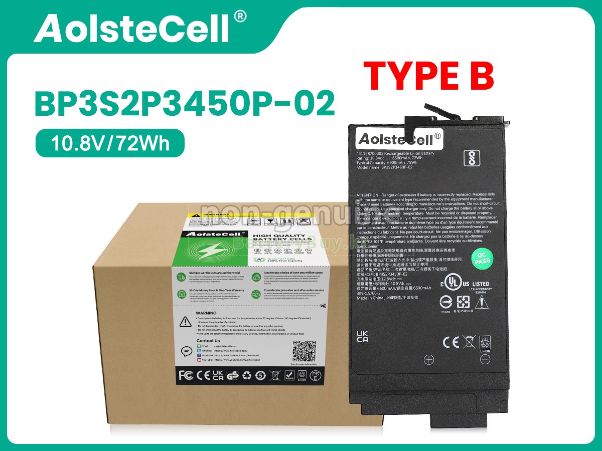 Getac BP3S2P3450P-03 대체 배터리