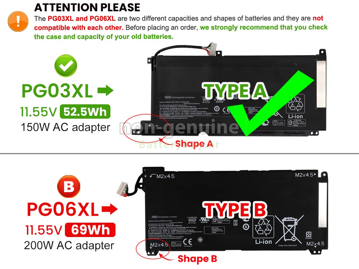 HP Omen 15-DH0106NC 대체 배터리