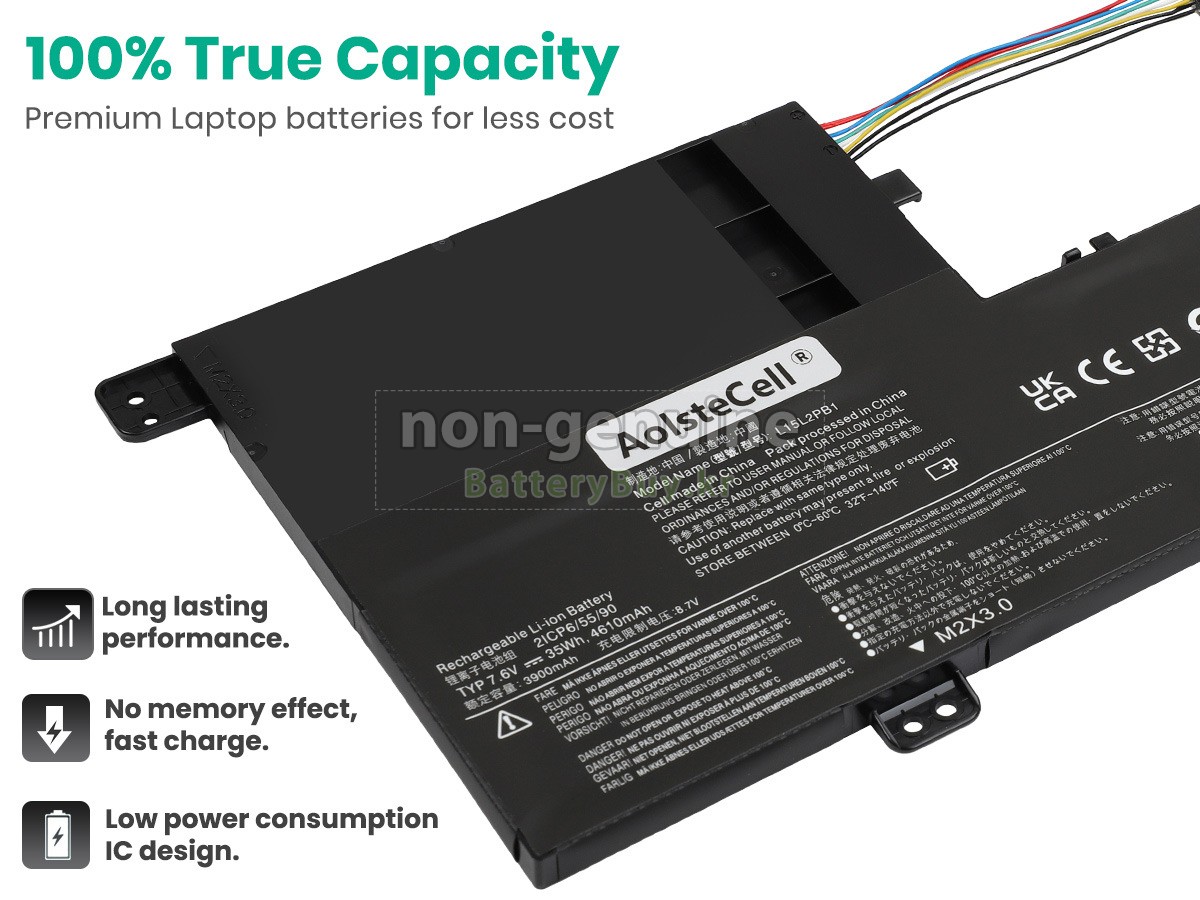 Lenovo L15L2PB1 대체 배터리