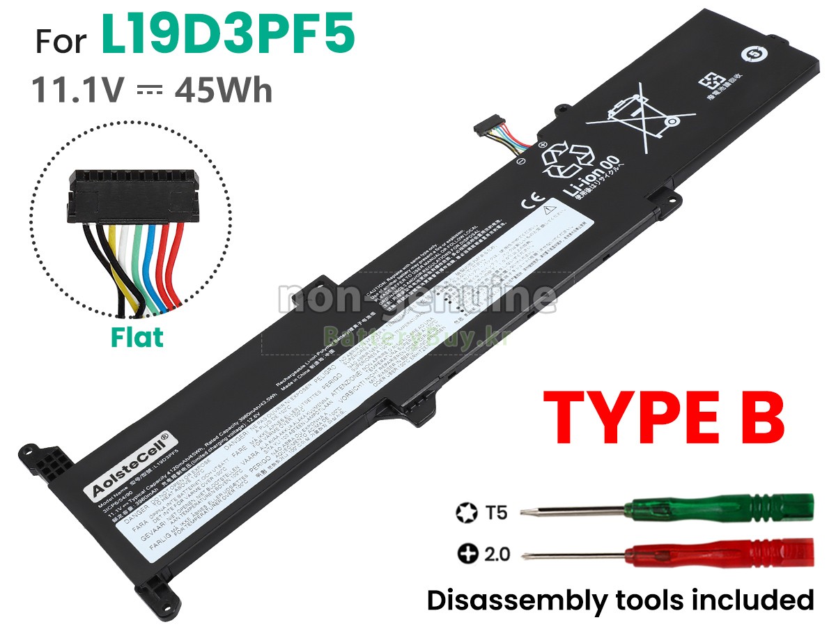 Lenovo L19D3PF5 대체 배터리