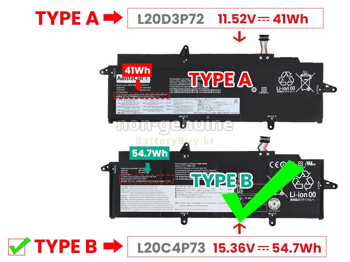 Lenovo ThinkPad X13 GEN 3 (AMD)-21CM003TRK 대체 배터리