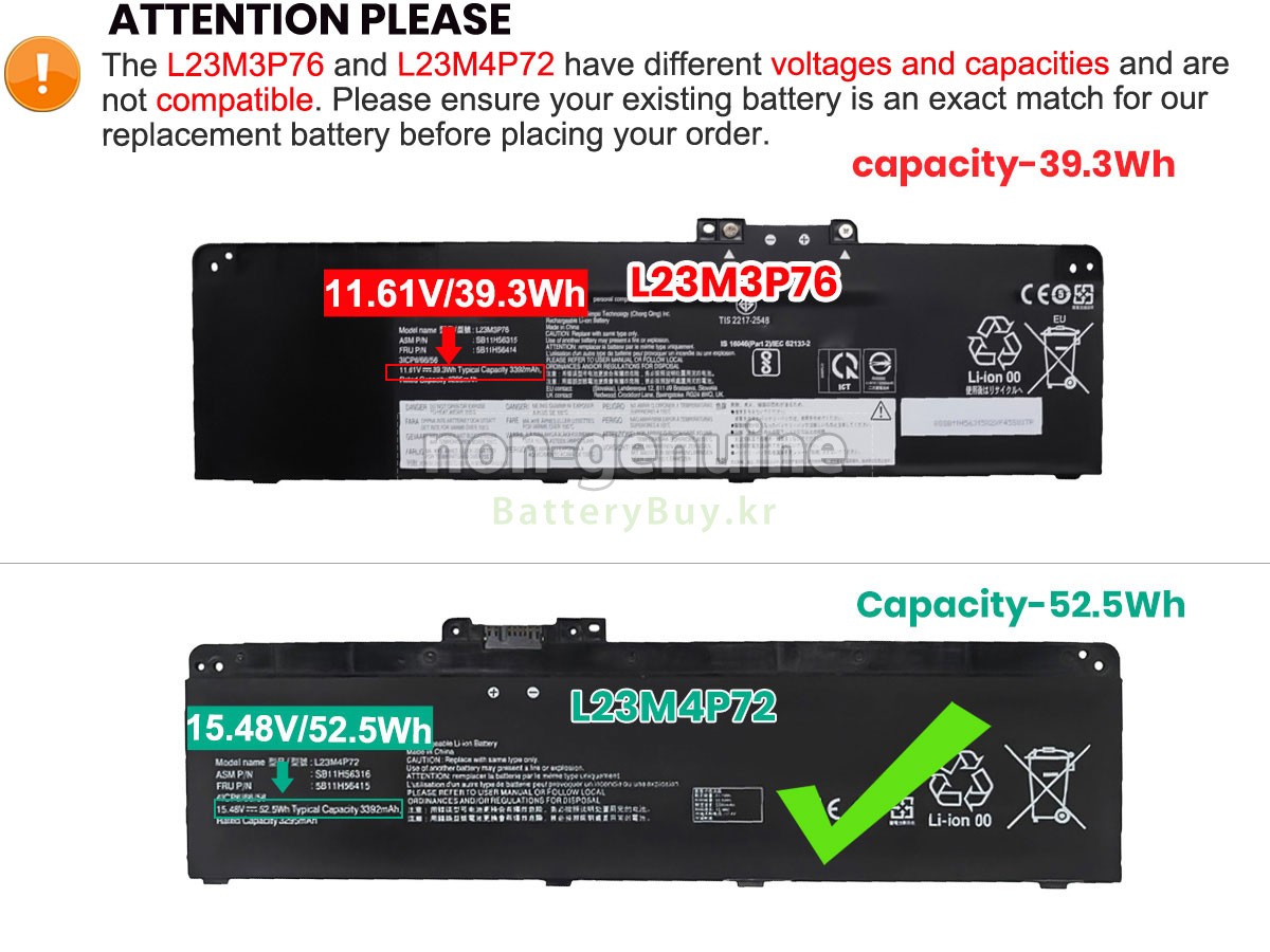 Lenovo ThinkPad T14 GEN 5-21ML002WHV 대체 배터리
