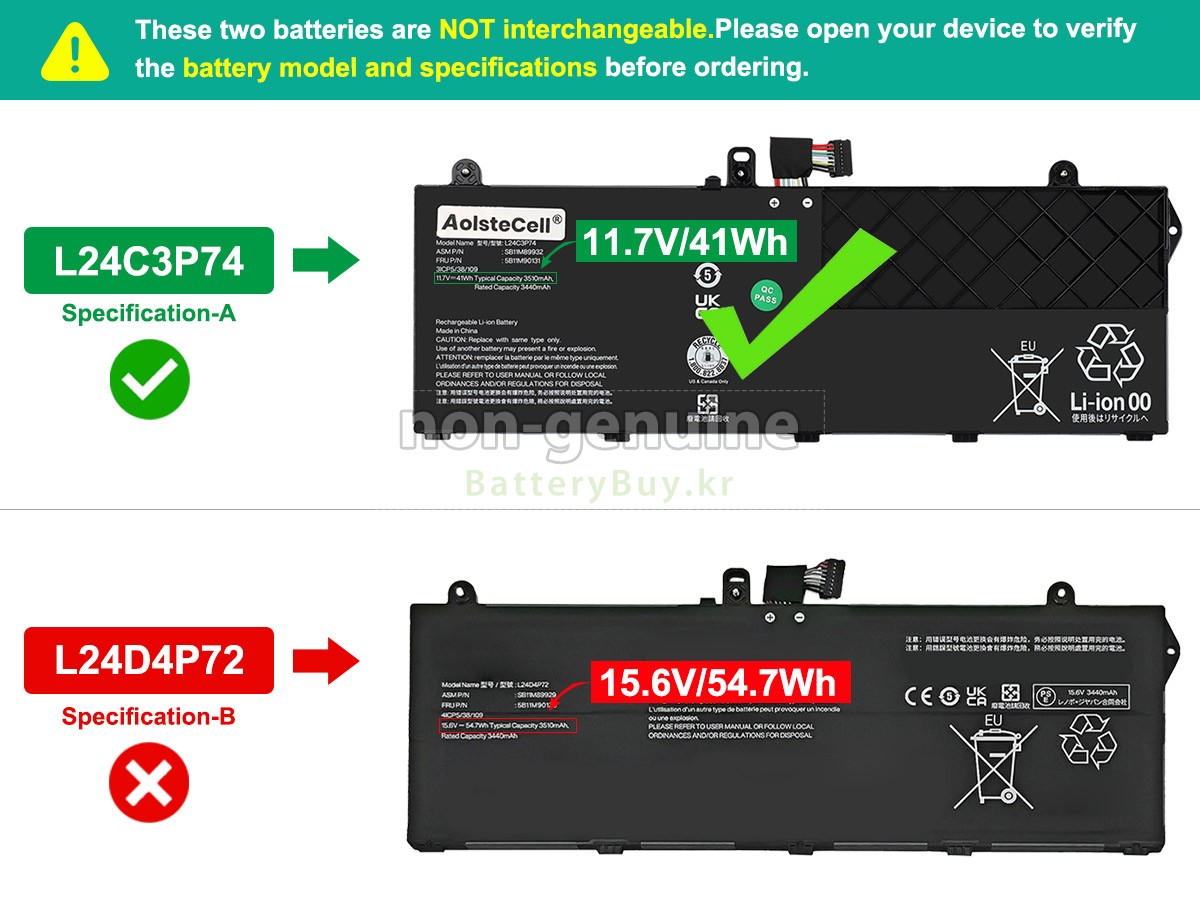 Lenovo ThinkPad L13 2-IN-1 GEN 6-21RD0011PG 대체 배터리