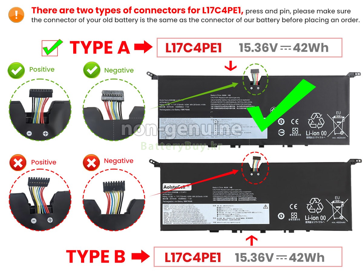 Lenovo YOGA S730-13IML-81U4003UIV 대체 배터리