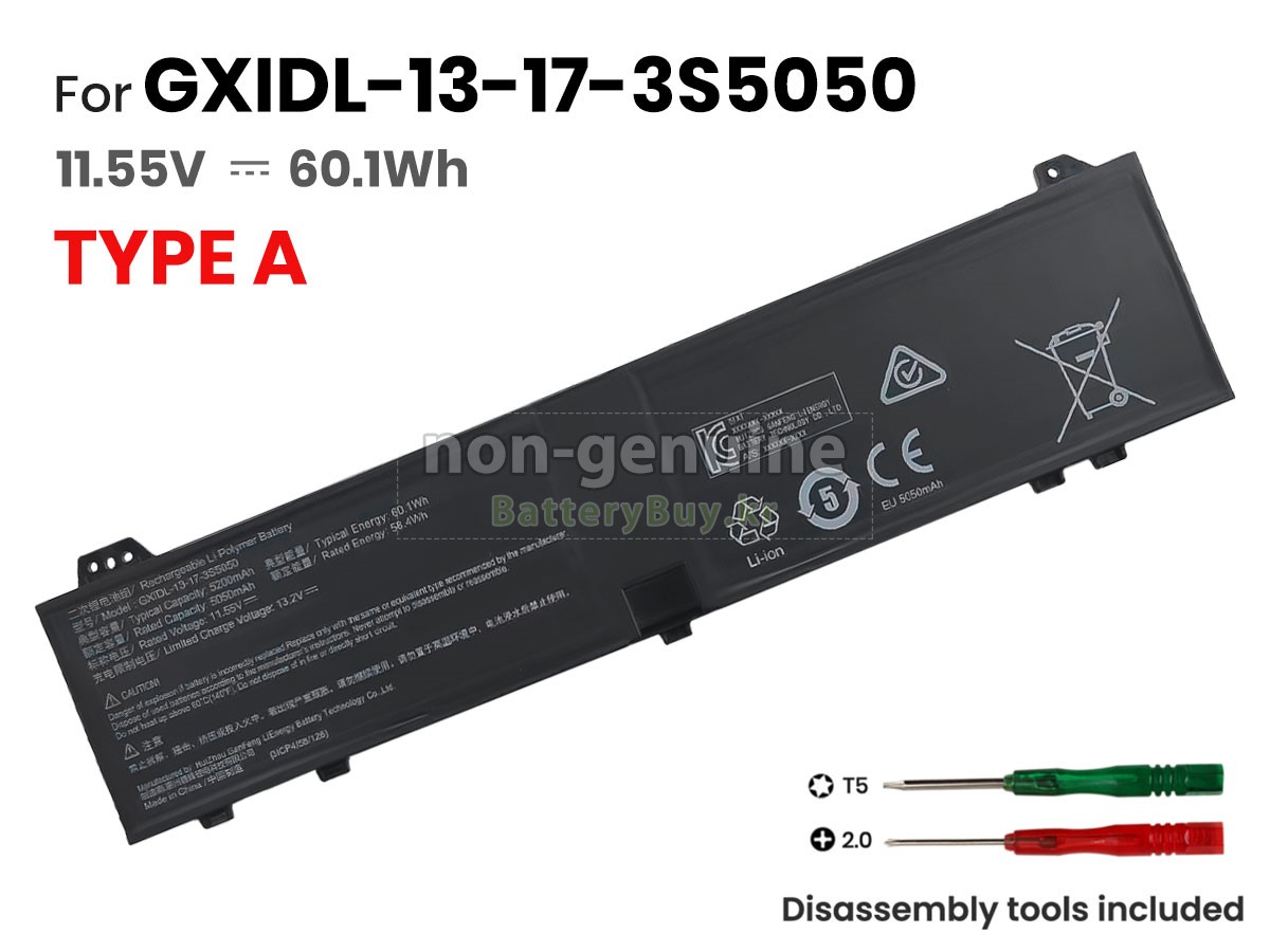 Mechrevo GXIDL-13-17-3S5050 대체 배터리