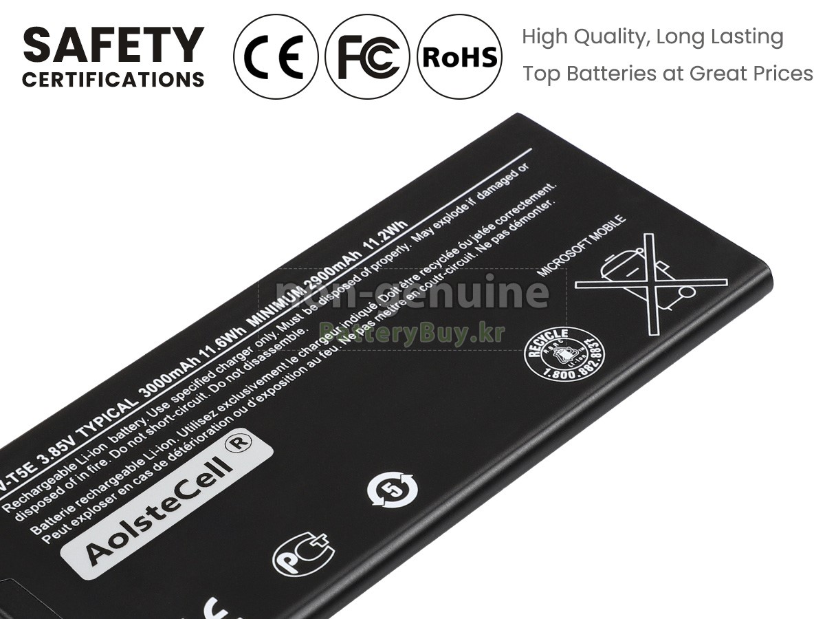 Microsoft BVT5E 대체 배터리