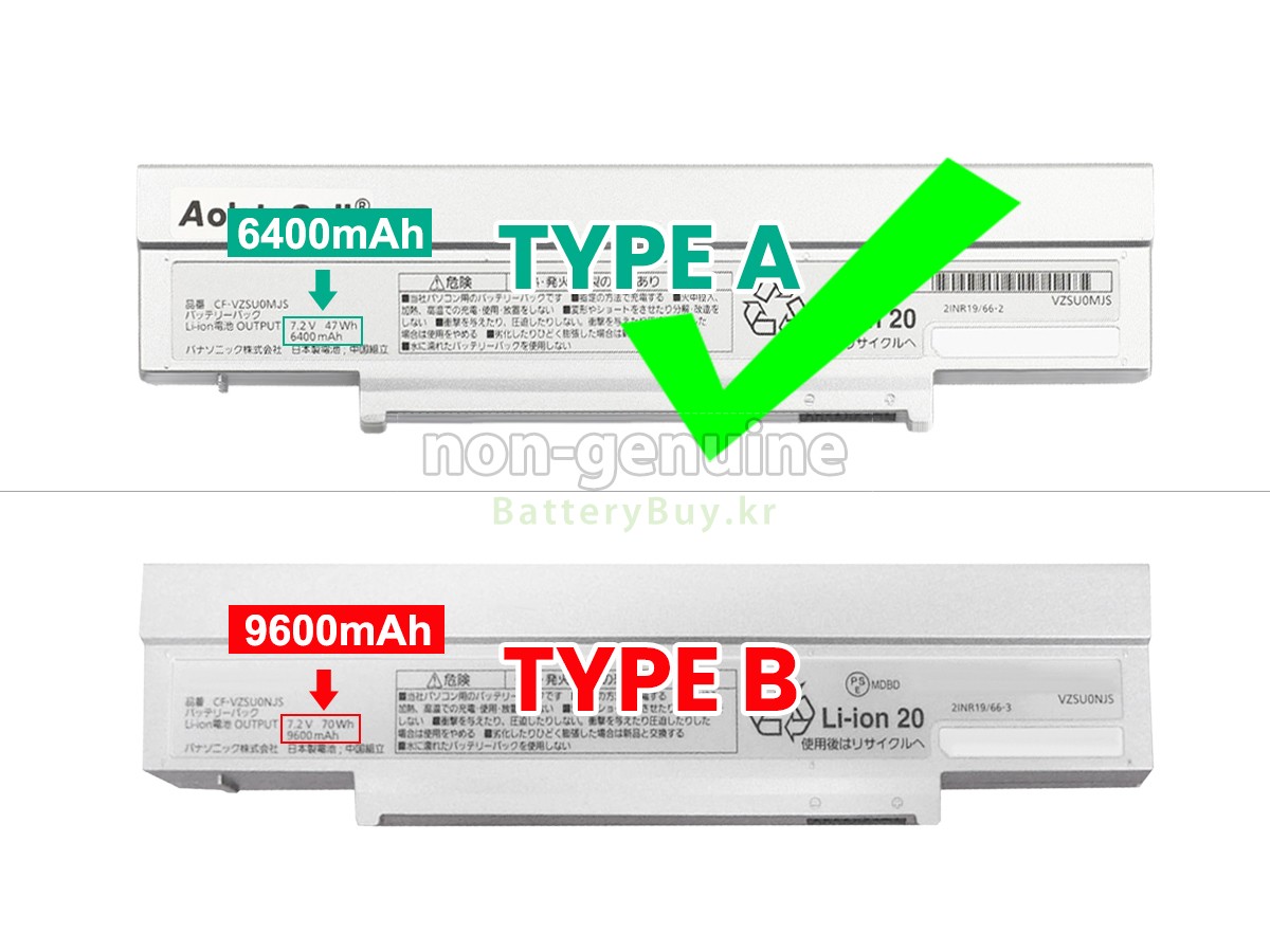 Panasonic CF-VZSU0NJS 대체 배터리