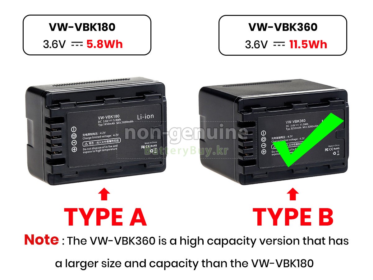 Panasonic HDC-TM35 대체 배터리
