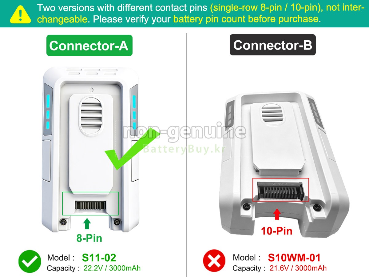 Tineco PURE ONE S11 대체 배터리