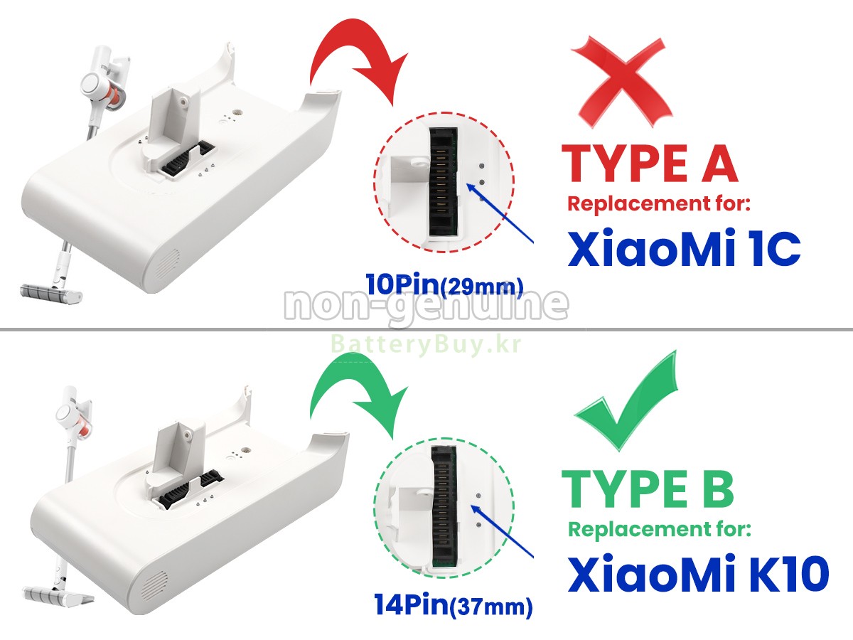 XiaoMi MJWXCQ04ZM 대체 배터리