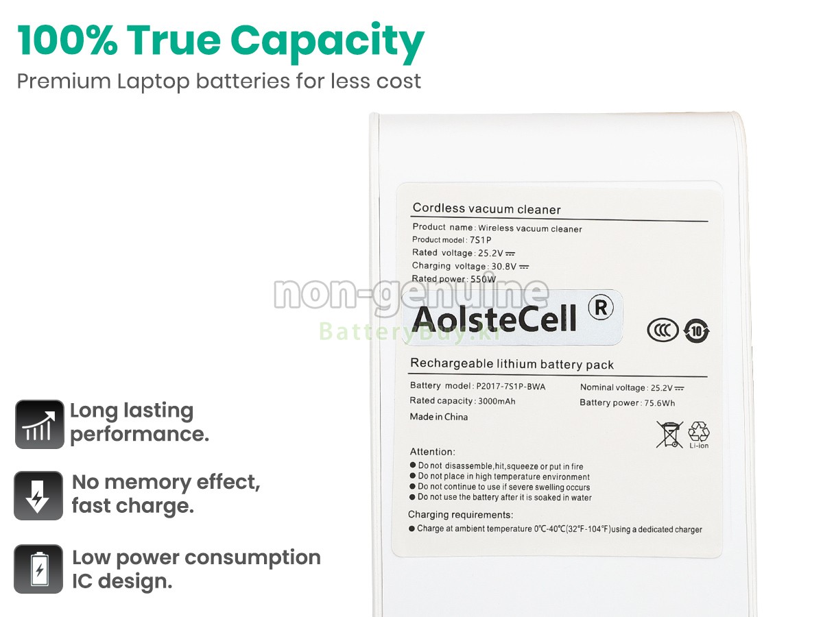 XiaoMi MJWXCQ04ZM 대체 배터리